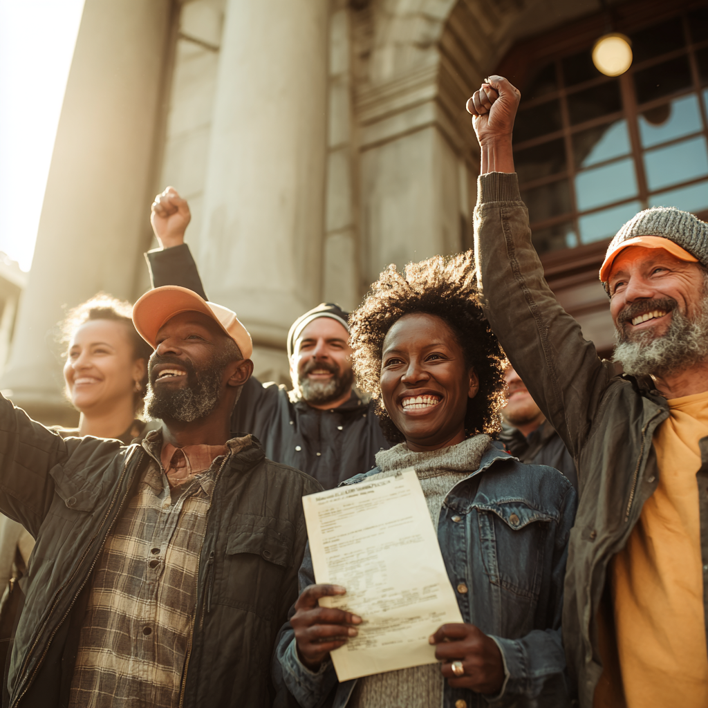 Minimum wage victory illustration